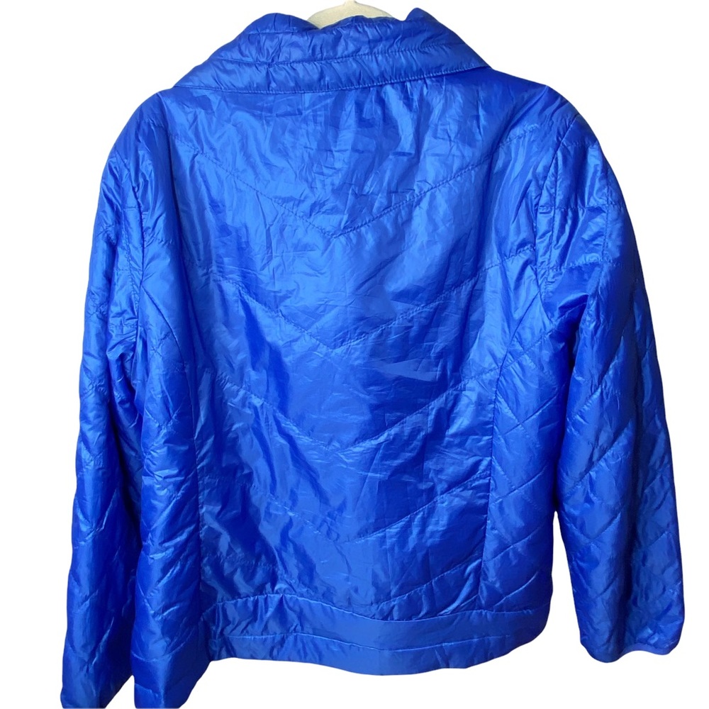 Madden Girl Puffer Jacket Foldable Packable Royal Blue Lightweight Weather 1X - Picture 6 of 10